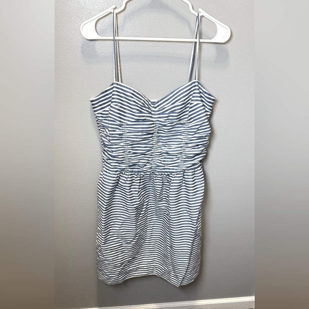 Ralph Lauren Women's Blue White Striped Sundress Lined Size 12